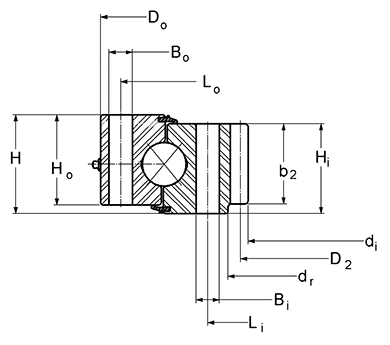 Kaydon Bearings - XT series turntable profile - internal gear